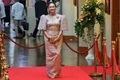 Senators donned their best as they strutted the red carpet before the opening of the third regular session of the Senate on Monday morning.