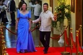 Senators donned their best as they strutted the red carpet before the opening of the third regular session of the Senate on Monday morning.