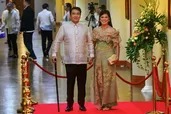 Senators donned their best as they strutted the red carpet before the opening of the third regular session of the Senate on Monday morning.