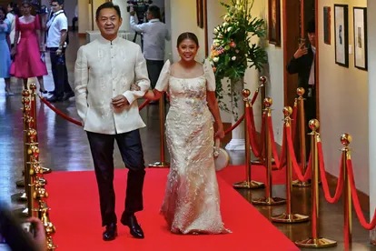 Senators donned their best as they strutted the red carpet before the opening of the third regular session of the Senate on Monday morning.