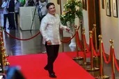 Senators donned their best as they strutted the red carpet before the opening of the third regular session of the Senate on Monday morning.
