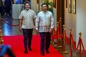 Senators donned their best as they strutted the red carpet before the opening of the third regular session of the Senate on Monday morning.
