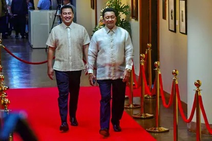 Senators donned their best as they strutted the red carpet before the opening of the third regular session of the Senate on Monday morning.
