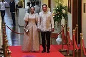Senators donned their best as they strutted the red carpet before the opening of the third regular session of the Senate on Monday morning.