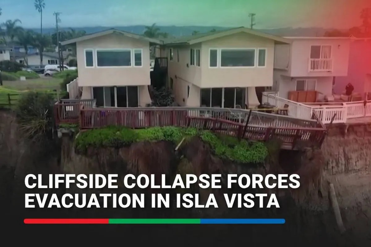 Cliffside collapse forces evacuation in Isla Vista | ABS-CBN News