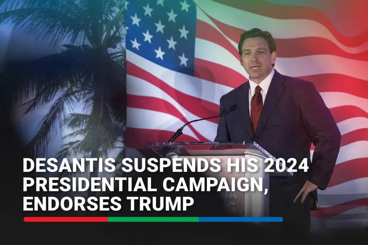 DeSantis suspends his 2024 presidential campaign, endorses Trump ABSCBN