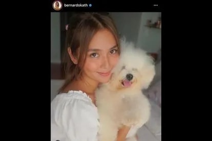 Kathryn Bernardo with the cutest Snowy