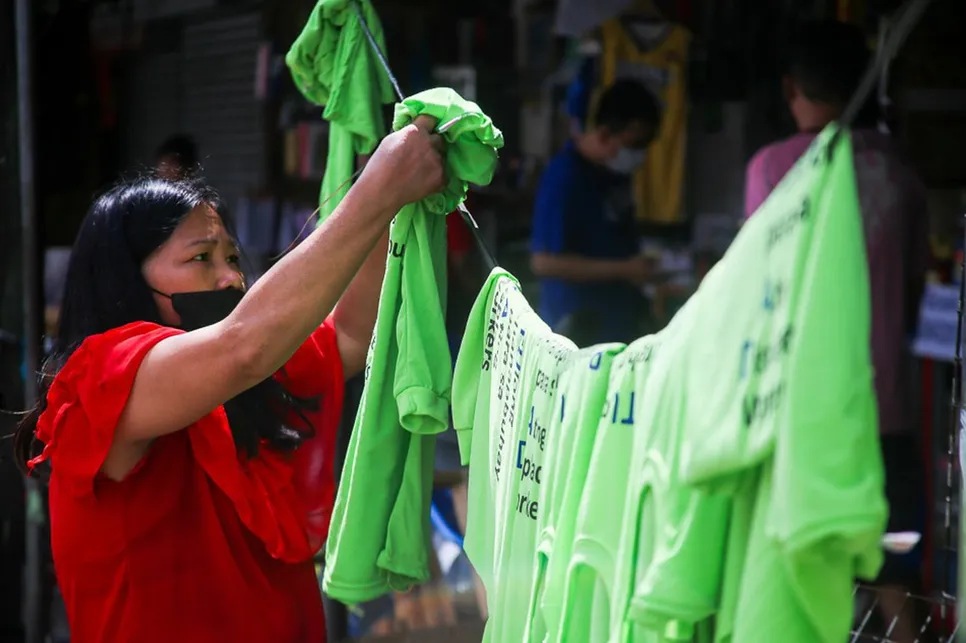Making shirts for DOLE's TUPAD job generation program beneficiaries