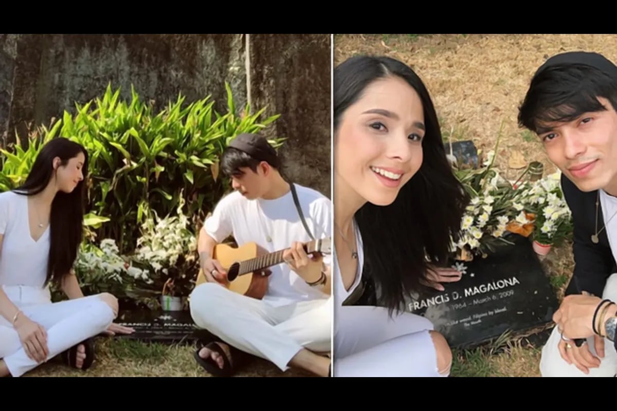 WATCH: Maxene Magalona, husband jam to 'Kaleidoscope World' by Francis M.'s  grave | ABS-CBN Entertainment, image size:1200x800