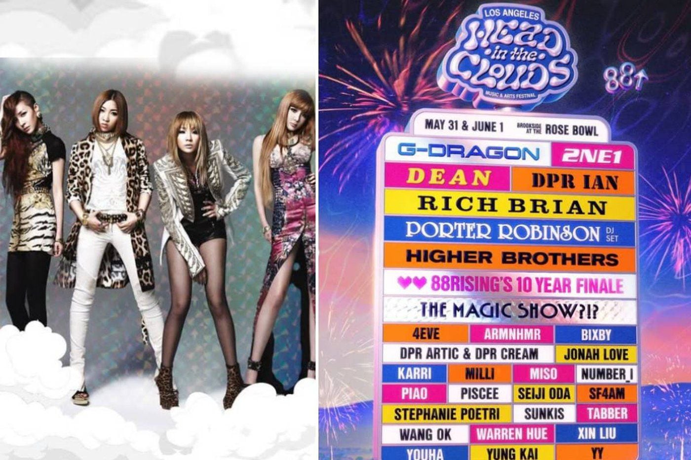 2NE1 is set to perform at 2025 Head in the Clouds Festival