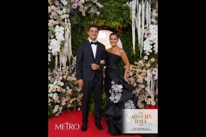 Iza Calzado (in Jo Rubio) with husband Ben Wintle