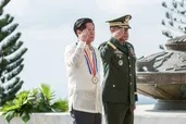 President Ferdinand R. Marcos Jr. leads the laying of wreath at the Dambana ng Kagitingan in Mount Samat National Shrine, Pilar, Bataan to commemorate the 83rd Anniversary of the "Araw ng Kagitingan" or Day of Valor on April 9, 2025. Noel B. Pabalate, PPA Pool