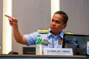 Philippine Coast Guard spokesperson Commodore Jay Tarriela during a joint NTF-WPS press conference at the PCG Office in Manila on March 6, 2024. Jonathan Cellona, ABS-CBN News/File