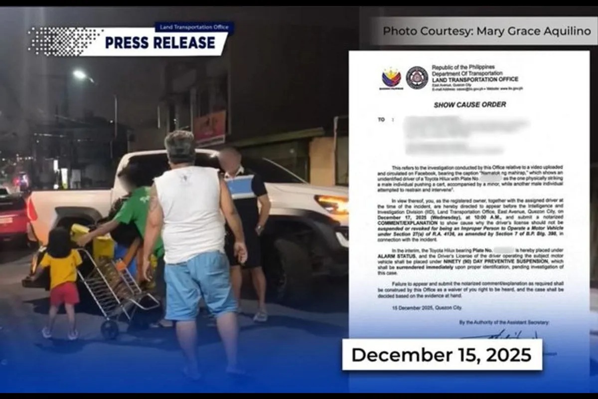 Dapat Managot Lto Sinuspinde Ang Lisensya Ng Drayber Na Nanakit