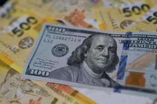 Photo illustration of US dollar to PH peso exchange in this photo taken on September 30, 2022. Gigie Cruz, ABS-CBN News