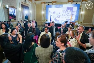 President Ferdinand Marcos Jr. joined leaders of the Catholic Church and the members of the diplomatic community at the reception commemorating the 75th anniversary of diplomatic relations between the Philippines and the Holy See. Presidential Communications Office release