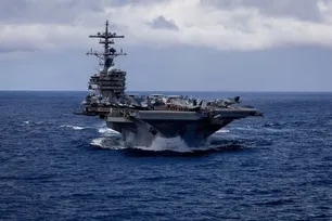 Nimitz-class aircraft carrier USS George H.W. Bush (CVN 77) sails in the Indian Ocean in the U.S. Central Command area of responsibility, April 23, 2026. (U.S. Navy photo)