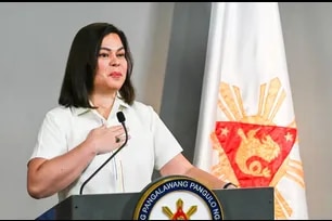 Vice President Sara Duterte holds a press conference with the media at the Office of the Vice President in Mandaluyong City on February 7, 2025. Maria Tan, ABS-CBN News