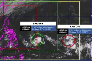 Twin LPAs: one enters PAR Tuesday, another nears storm formation