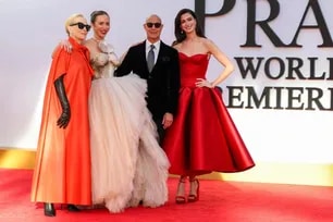 (L-R) US actress Meryl Streep, British actress Emily Blunt, US actor Stanley Tucci and US actress Anne Hathaway attend the world premiere of "The Devil Wears Prada 2" at Lincoln Center in New York City, on April 20, 2026. Angela Weiss, AFP