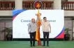 Outgoing budget chief Rolando Toledo formally turns over the leadership of the Department of Budget and Management to Secretary Kim De Leon on May 20, 2026. DBM photo release