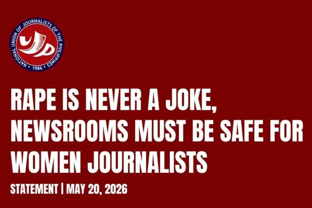 'Rape is never a joke': NUJP condemns sexual harassment vs Bacolod female reporter