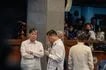 Senators huddle during a brief break in the plenary session at the Senate of the Philippines in Pasay City on May 19, 2026, conferring on key legislative measures and other pressing national concerns. Maria Tan, ABS-CBN News