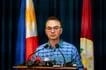 Senator Alan Peter Cayetano speaks to the media during a press briefing on Wednesday, May 13, 2026. Maria Tan, ABS-CBN News
