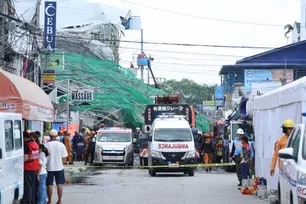 Government rescuers and local officials check on residents and businesses affected by the building collapse in Barangay Balibago, Angeles, Pampanga on May 25, 2026. Jonathan Callona, ABS-CBN News