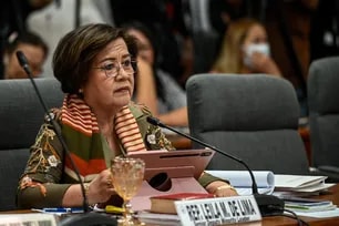 Mamamayang Liberal Partylist Rep. Leila de Lima during the impeachment proceedings of Sara Duterte at the House of Representatives of the Philippines on April 14, 2026. Maria Tan, ABS-CBN News/File