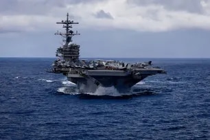 Nimitz-class aircraft carrier USS George H.W. Bush (CVN 77) sails in the Indian Ocean in the U.S. Central Command area of responsibility, April 23, 2026. (U.S. Navy photo)