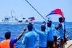 Fishermen who joined the second Atin Ito-led civilian mission to Scarborough Shoal on May 16, 2024. Maria Tan, ABS-CBN News/File