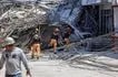 Search and rescue operations continue around the collapsed nine-story building under construction in Balibago, Angeles, Pampanga on May 24, 2026. Maria Tan, ABS-CBN News