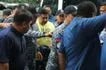 Senator Jinggoy Estrada is heavily escorted by guards as he arrives at the Sandiganbayan in Quezon City on June 2, 2026 for the arraignment of his graft case over his alleged involvement in the flood control scandal. Jonathan Cellona, ABS-CBN News
