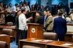 Only senators belonging to the minority bloc were present inside the Senate plenary hall at the Senate of the Philippines in Pasay City during the scheduled session on June 2, 2026, as no member of the majority bloc appeared on the session floor for the second consecutive day. Maria Tan, ABS-CBN News