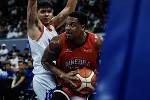 Barangay Ginebra San Miguel star Justin Brownlee in the PBA Season 50 Commissioner’s Cup semifinals. PBA Images.