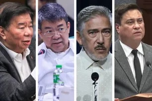 From left: Franklin Drilon, Koko Pimentel, Vicente  Sotto III, and Miguel Zubiri. Photo by Jonathan Cellona, ABS-CBN News; Bibo Nueva España, Senate PRIB; Joseph Vidal, Senate PRIB; Senate of the Philippines/ Screengrab