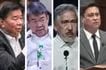 From left: Franklin Drilon, Koko Pimentel, Vicente  Sotto III, and Miguel Zubiri. Photo by Jonathan Cellona, ABS-CBN News; Bibo Nueva España, Senate PRIB; Joseph Vidal, Senate PRIB; Senate of the Philippines/ Screengrab