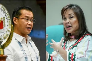 Senator Win Gatchalian and Senator Loren Legarda. Maria Tan, ABS-CBN News; Joseph B. Vidal / Voltaire F. Domingo,  Senate Social Media Unit