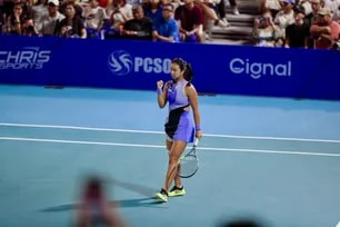 Filipina tennis ace Alex Eala faces Japan's Himeno Sakatsume in the WTA 125 Philippine Women’s Open Round of 16 at the Rizal Memorial Tennis Center in Manila on January 28, 2026.