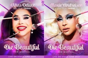 (From left) Drag performers Viñas Deluxe and Maxie Andreison. Photos from the IdeaFirst Company on Facebook