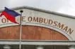Akbayan partylist group troop to the office of the Ombudsman to award a symbolic medal of Valor to Ombudsman Conchita Morales during a gathering in front ot eh agency's gate, October 4, 2017. Jonathan Cellona, ABS-CBN News