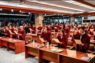 Senators formally convene as an impeachment court to try the complaints filed against Vice President Duterte at the Senate in Pasay City on May 18, 2026. Maria Tan, ABS-CBN News