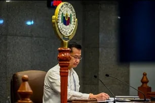Senate President Sherwin Gatchalian presides over the election of new committee leaders and the reading of priority bills during a special session at the Senate of the Philippines on June 17, 2026. Maria Tan, ABS-CBN News