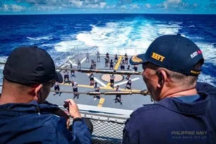 PH Navy contingent crosses International Date Line en route to RIMPAC 2026. PO3 Deguilo PN via Philippine Navy on Facebook