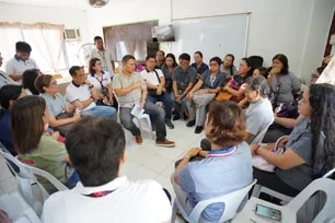 Angara, DepEd execs arrive in Tacloban a day after deadly school shooting. DepEd Philippines/Facebook