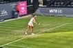Alex Eala at the Bad Homburg Open against Elise Mertens. Aimee Hilger