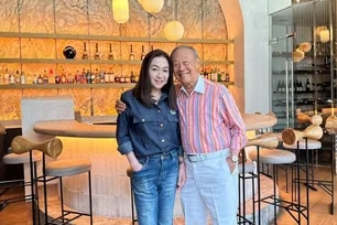 Jose Mari Chan with Universal Records Managing Director Kathleen Dy-Go. Photo courtesy of Kathleen Dy-Go 