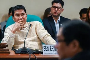 Senator Erwin Tulfo presides over the Senate Committee on Finance hearing on the proposed ₱16.3-billion 2026 budget of the Department of Migrant Workers (DMW) and its attached agencies on October 6, 2025. Maria Tan, ABS-CBN News/file