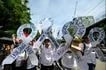 Hundreds of protesters from various faith-based groups, people’s organizations, and political movements gather at the EDSA People Power Monument in Quezon City for the “White Ribbon March” on Sunday, June 28, calling for government accountability and an end to corruption. Maria Tan, ABS-CBN News